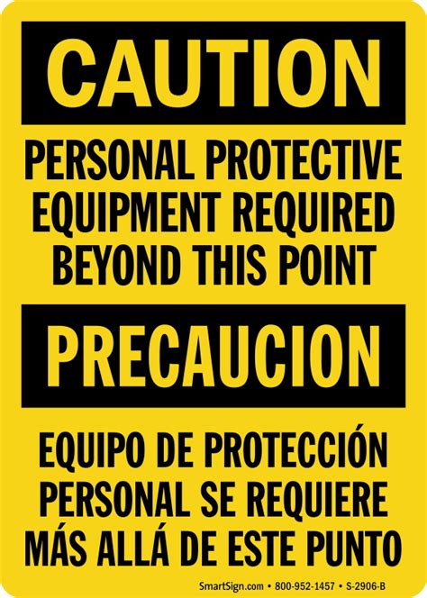 Bilingual Ppe Required Sign Sku S 2906 B