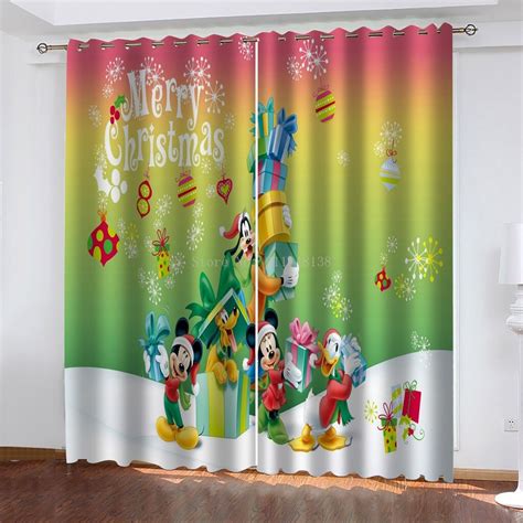 Disney Mickey Minnie Mouse Shading Curtain Children Bedroom Living Room