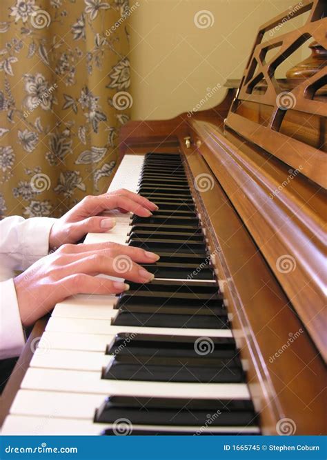 Woman Playing The Piano Stock Image Image Of Music Play 1665745