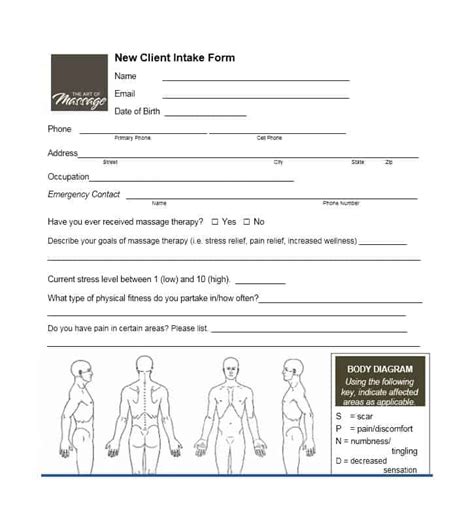 Free Printable Physical Therapy Forms Tutoreorg Master Of Documents