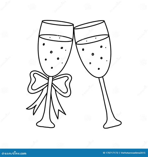 Coloring Book Glasses Champagne Great Design For Any Purposes Adult