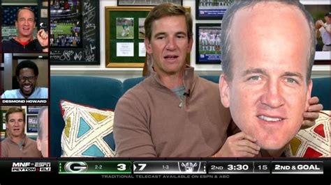 Eli Manning Made Fun Of Peyton Mannings Big Forehead On Manningcast