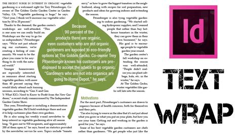 Adobe Indesign Tutorial Understanding How To Wrap Text Around Objects
