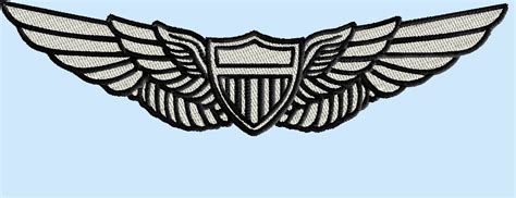 Pilot Wings 3 Size Pack Embroidery Design