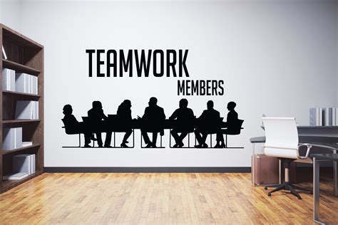 Teamwork Wall Decaloffice Wall Artteamwork Quote Wall Etsy In 2021