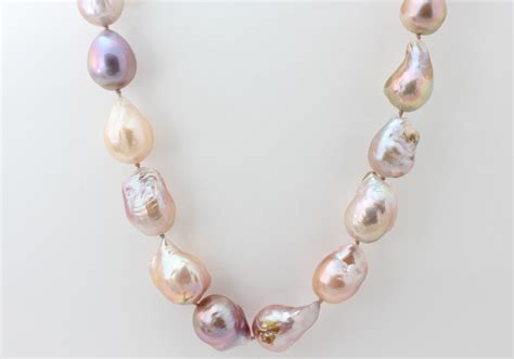 14 WG FRESHWATER NATURAL MULTI COLOR BAROQUE PEARL NECKLACE Newitt