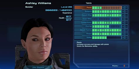 Ashley Williams Best Build Complete Guide Mass Effect 1 Me1 Le