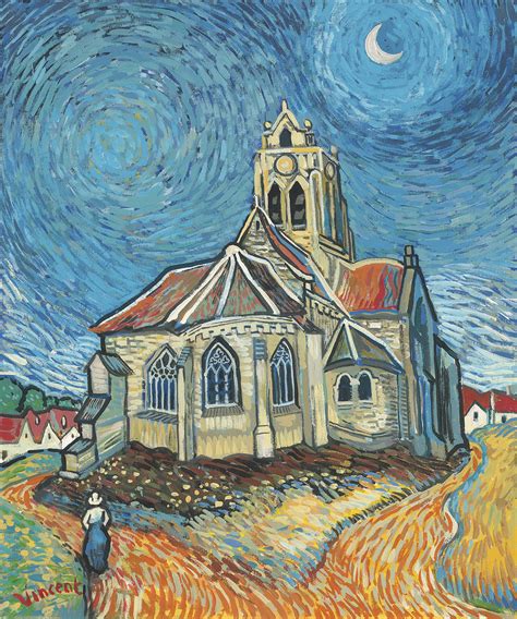 The Church At Auvers In The Style Of Vincent Van Gogh John Myatt