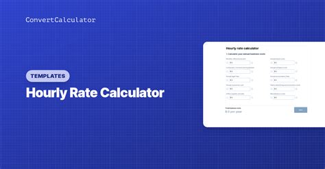 Hourly Rate Calculator Convertcalculator