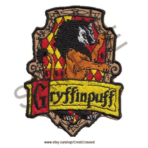 Gryffinpuff Cross House Crest Patch