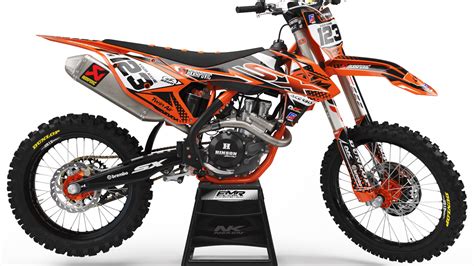 Custom Dirt Bike Graphics Kit Ktm Factory Energy Ca33c Orange Custom
