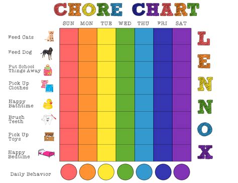 Free Printable Weekly Chore Chart For Kids 출력가능한 무료 아이들 교육 Diy 공예 집 어린이