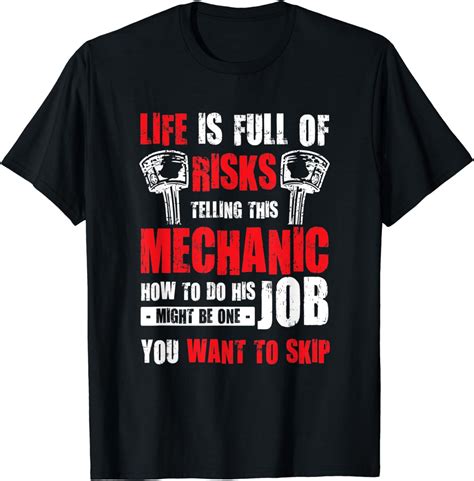 Funny Mechanic Shirt Comical Auto Diesel Mechanics T T Shirt
