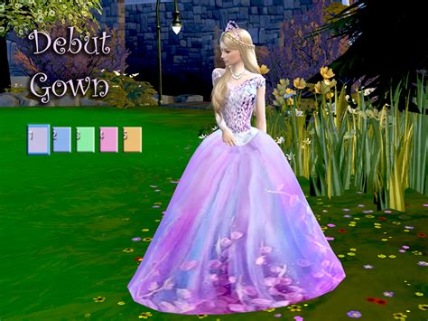 The Sims 4 Pc Sims Cc Debut Gowns Disney Princess Dresses Barbie