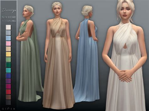 Daenerys Dress Ii Sims 4 Dresses Daenerys Dress Sims4