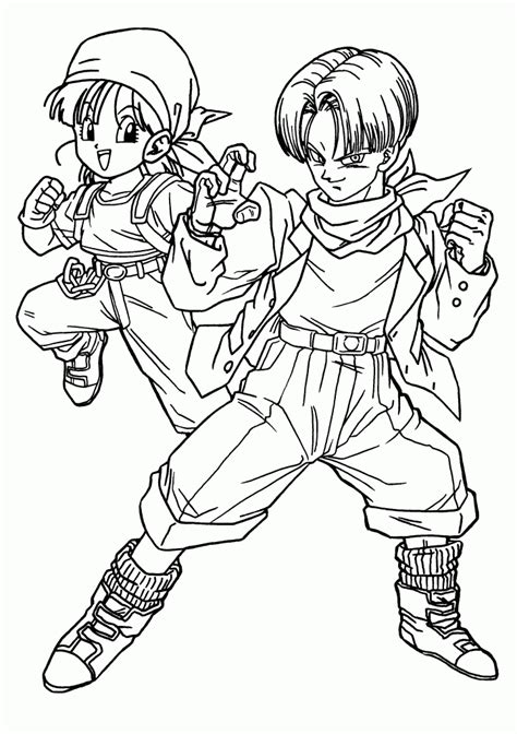 Coloring pages trunks in dbz. Free Printable Dragon Ball Z Coloring Pages For Kids