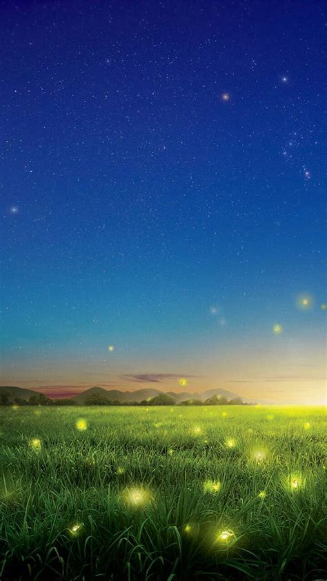 Fireflies Galaxy Land Night Road Scenic Hd Phone Wallpaper Peakpx