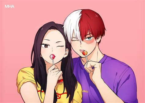 Todomomo Yaoyorozu Momo Todoroki Shouto Boku No Hero Academia Bnha Mha