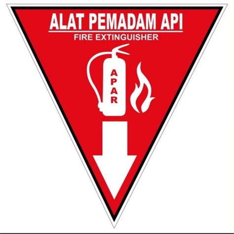 Jual Stiker Vinyl Sign Rambu K Safety ALAT PEMADAM API Diameter X Cm Shopee Indonesia
