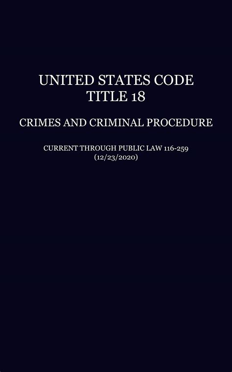 United States Code Title 18—crimes And Criminal Procedure Current