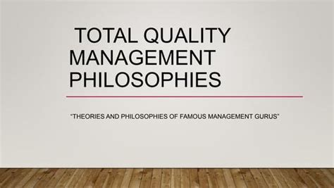 Quality Gurus And Their Contribution To Tqm