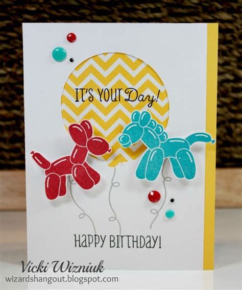 Balloon Animals Birthday Card Wizards Hangout Kids Birthday Cards