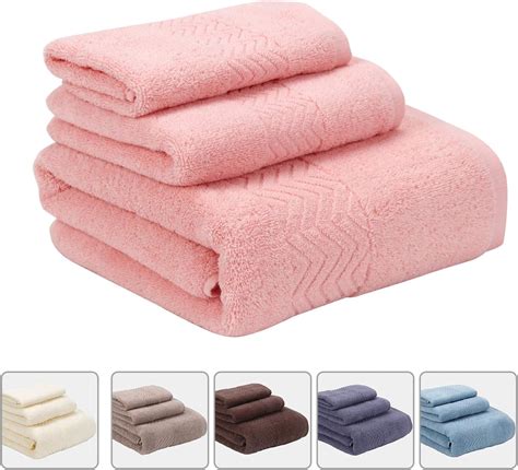 Topmail 600gsm 3 Pieces Towel Set 100 Cotton Bathroom Towels Sets 1