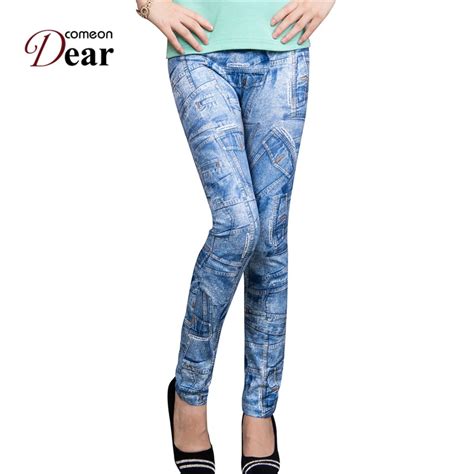 Comeondear Jeggings Jeans For Women Denim Leggings Harajuku Pants Leggings Sexy Tb2014 Seamless