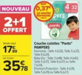 Anti Crise Fr Culottes Baby Dry Ou Premium Pampers Chez Carrefour 09