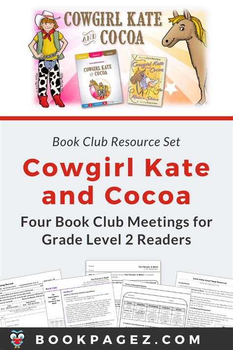 Book Club Activities And Assessments For 2nd Grade Level Readers For Cowgirl Kate And Cocoa That