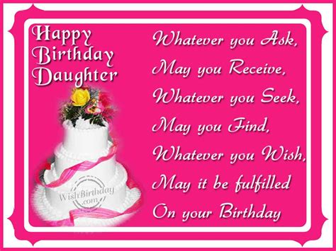 Wishing You A Very Happy Birthday Daughter