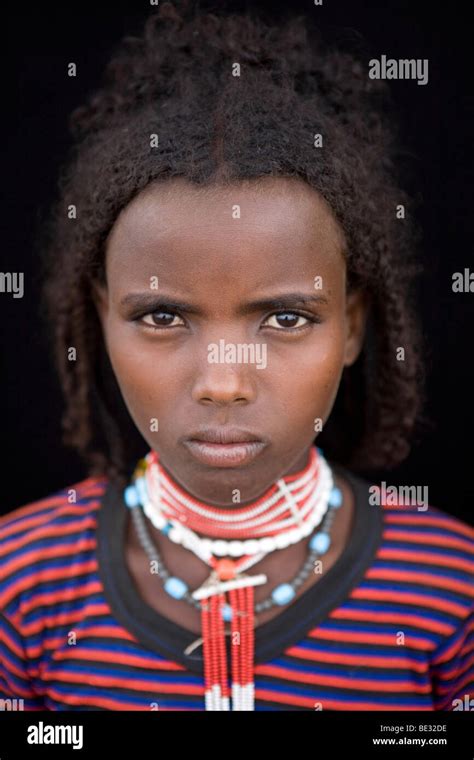 Portrait Of A Villager In Awash Afar Region In Ethiopia Stock Photo