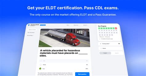 Get Your Eldt Class A Certification And Pass The Cdl Exam Guaranteed