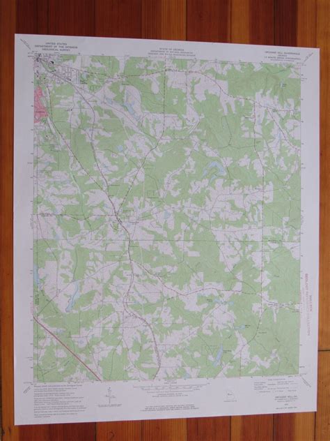 Orchard Hill Georgia 1976 Original Vintage Usgs Topo Map 1976 Map