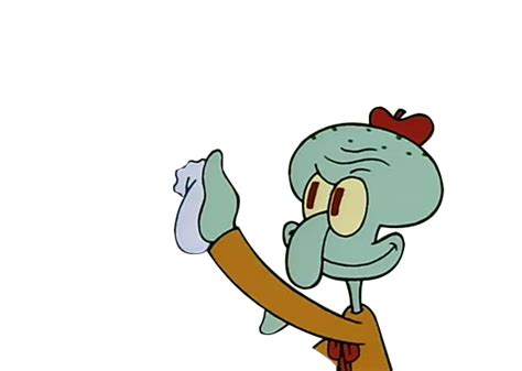 Squidward Sticking Nose On Statue Rcutouts