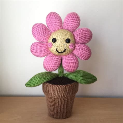 New Flower In A Pot Knitting Pattern Amanda Berry