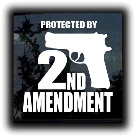 2nd Amendment Gun Window Decal Stickers Made In Usa