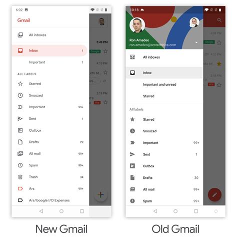 Gmail Big Redesign For Android And Ios Designmodo