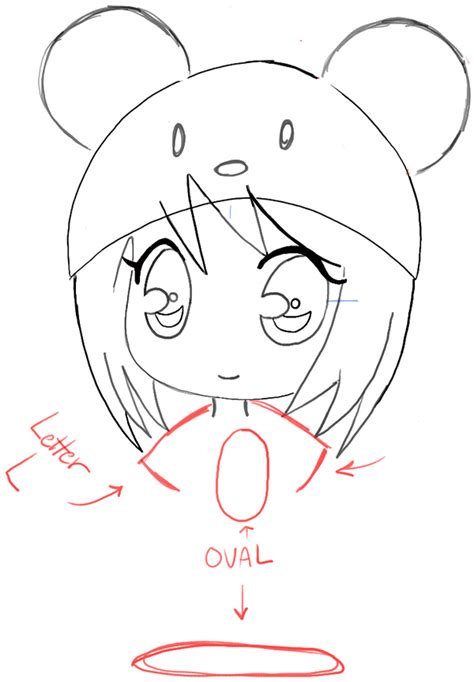 How To Draw A Chibi Girl With Cute Mouse Hat Easy Step By Step Drawing