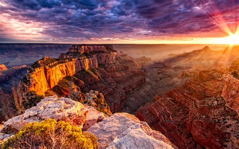 Download Imagens 4k Grand Canyon Pôr Do Sol Penhascos American