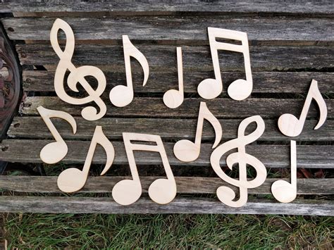 10 Music Notes Wood Choose Your Size Decoration Music Etsy In 2020