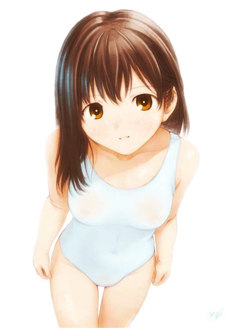 Kobayashi Yuji Highres 1girl Breasts Brown Eyes Brown Hair Medium