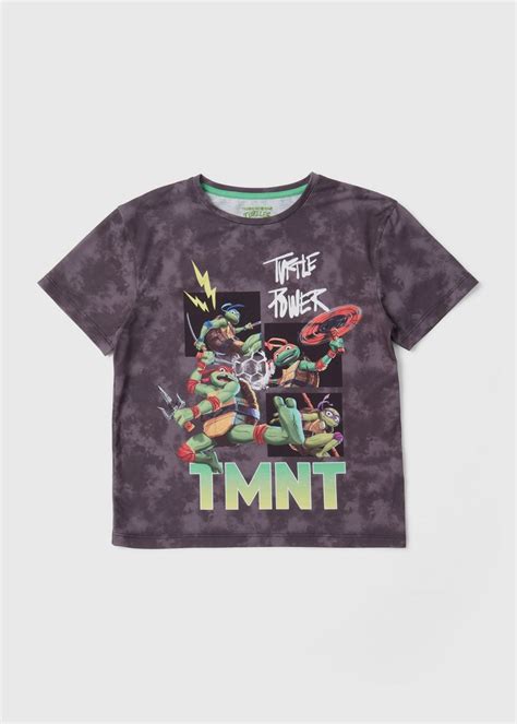 Boys Teenage Mutant Ninja Turtles Black T Shirt 4 12yrs Matalan