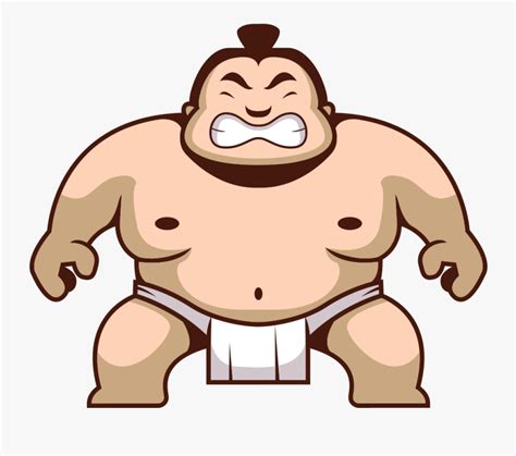 Japanese Sumo Wrestler Cartoon