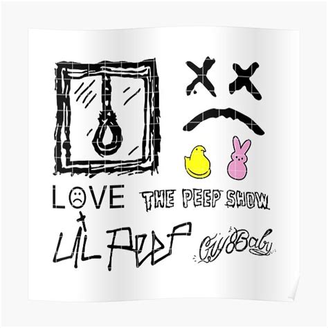 The Peep Show Lil Peep Poster For Sale By Heavensanime Redbubble