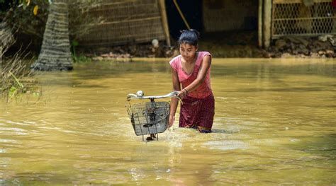 Flood Situation Grim In Assam As Two More People Die 561 Lakh Suffer