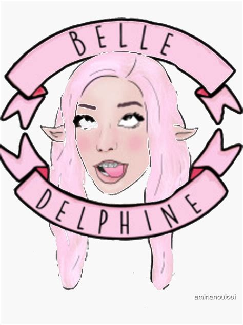 Belle Delphine Sticker By Aminenouioui Redbubble