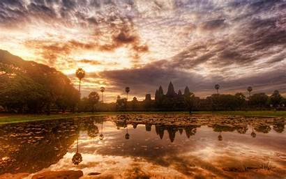 Angkor Wat Cambodia Wallpapers 4k Desktop Sunset