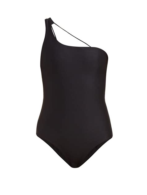 Black Apex One Shoulder Swimsuit Jade Swim Matches Uk
