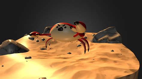 crabby crab 3d model by joshuamk2 [aa11a75] sketchfab